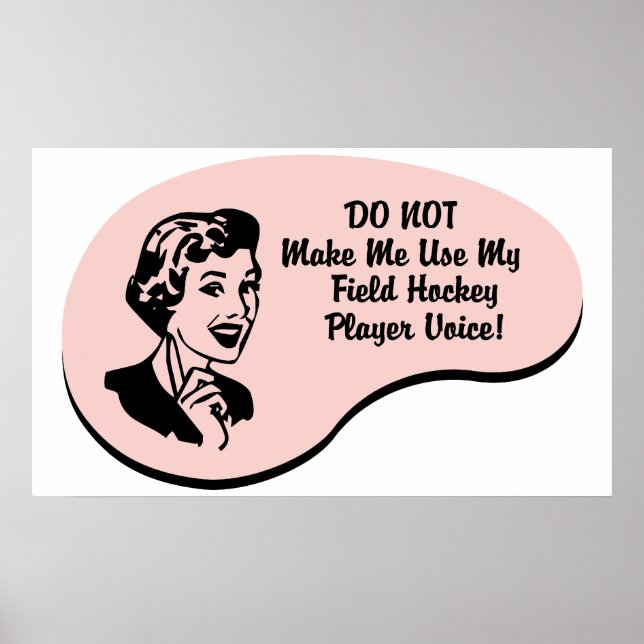 Field Hockey Player Voice Poster (Vorne)