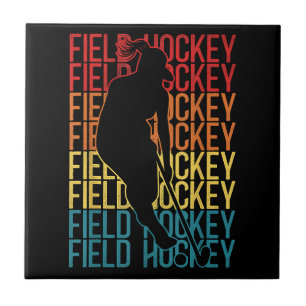 Field Hockey Retro Vintag Field Hockey Fliese