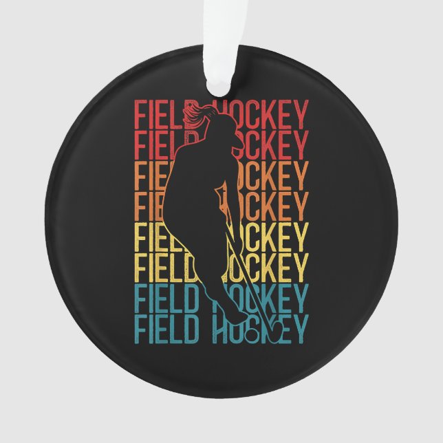 Field Hockey Retro Vintag Field Hockey Ornament (Vorderseite)