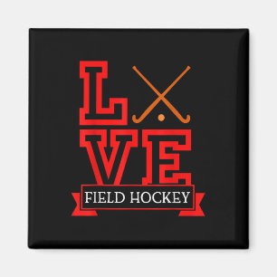 Field Hockey Saison Stock Und Puck-Spaß Field Hock Magnet