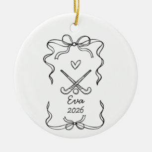 Field Hockey-Schmuck, Weihnachts-Coquette Keramik Ornament
