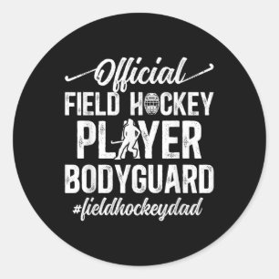 Field Hockey Vater Lustiger Vater eines Field Hock Runder Aufkleber