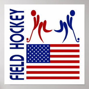 Field Hockey Vereinte Staaten Poster