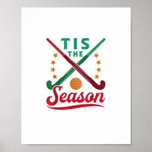 Field Hockey Weihnachten Die Zeit Ist Da Spieler U Poster