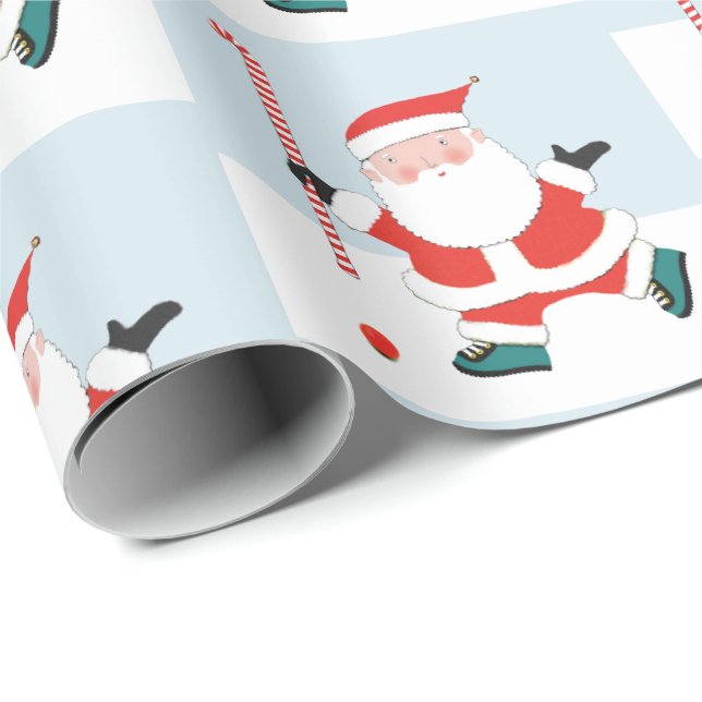 Field Hockey Weihnachtspapier Geschenkpapier (Rolleneckpunkt)