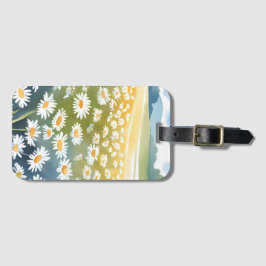 Field of Daisies | Flower Meadow Floral Painting  Gepäckanhänger