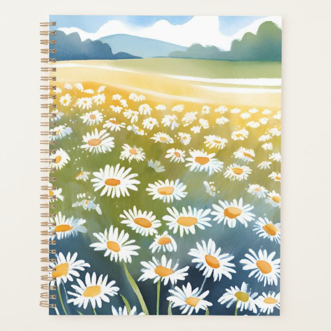 Field of Daisies | Flower Meadow Floral Painting  Planer (Vorderseite)