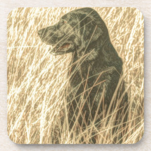 Field Outdoorsman Jagd Hund Welpe Black Labor Getränkeuntersetzer