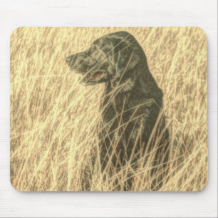 Field Outdoorsman Jagd Hund Welpe Black Labor Mousepad