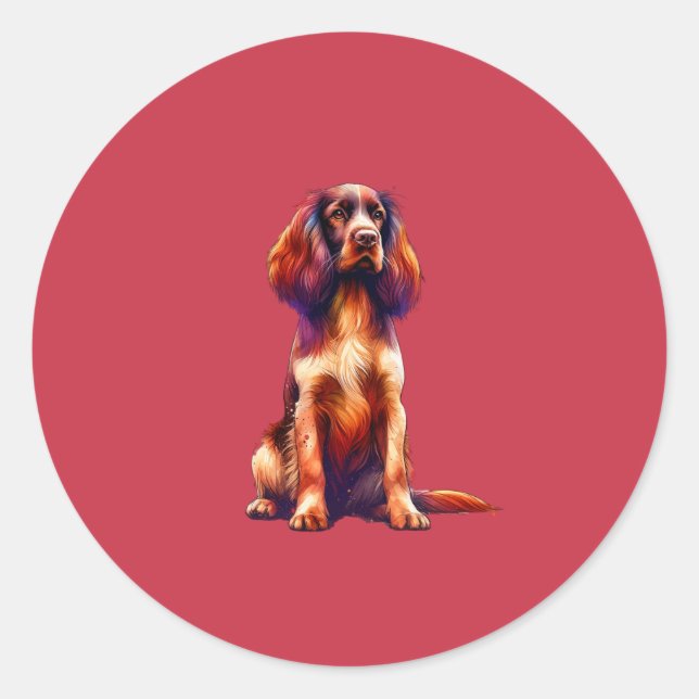 Field Spanel Dog Runder Aufkleber (Vorderseite)