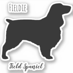 Field Spanel Hund Silhouette Fieldie Vinyl Sticker