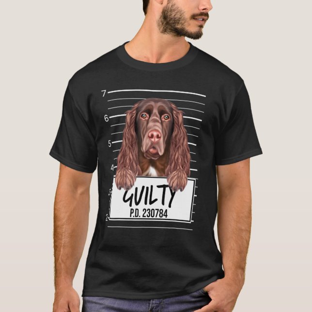 Field Spanel Mugshot Guilty Dog T-Shirt (Vorderseite)