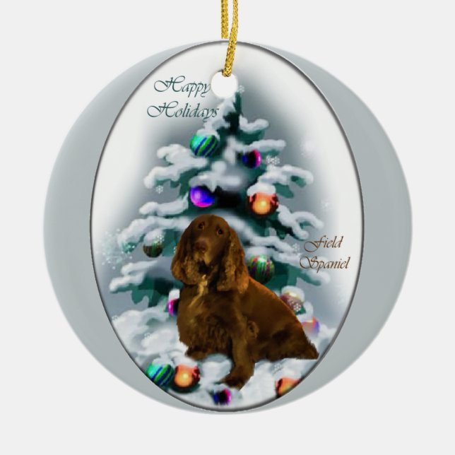 Field Spaniel Cadeaux de Noël Ornement (Devant)