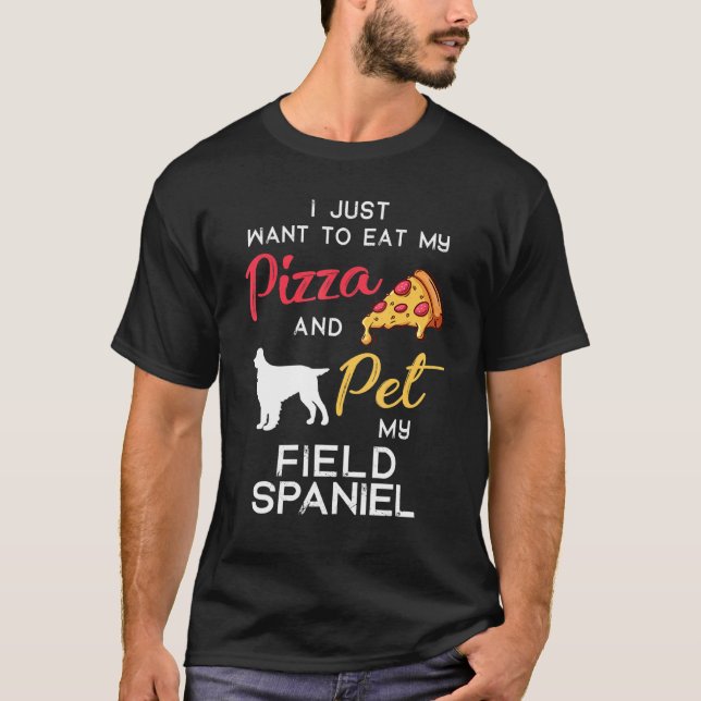 Field Spaniel Dog Pizza Eigentümer Weihnachten Geb T-Shirt (Vorderseite)