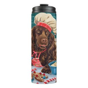 Field Spaniel Feiertag Backen: Feierliche Weihnach Thermosbecher