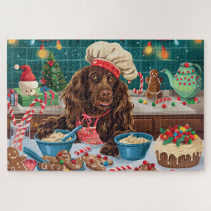 Field Spaniel Weihnachtsbäckerei: Festliches Weihn