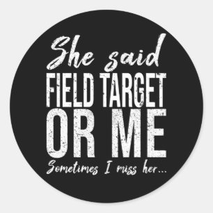Field-Target-Sportgeschenk Runder Aufkleber