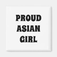 Fier asiatique fille, noir blanc aimant