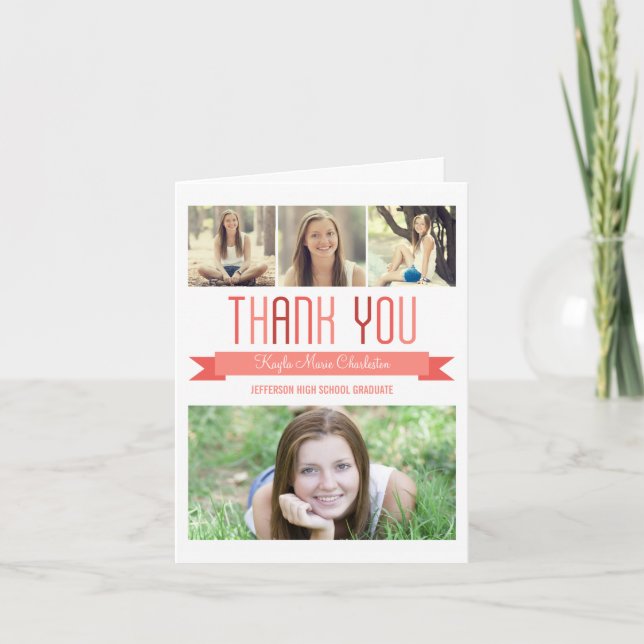 Fier Banner Carte de remerciements de graduation (Devant)