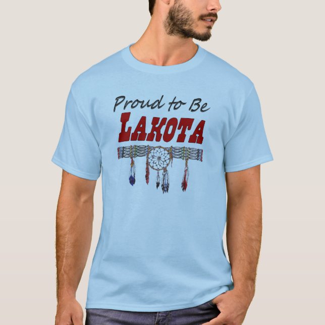 Fier d'être T-shirt léger adulte de Lakota (Devant)