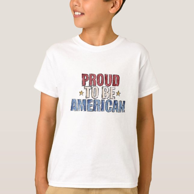 Fier d'être une T-shirt américaine (Devant)