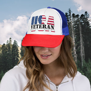 Fier femme vétéran Casquette de baseball patriotiq