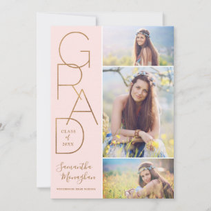 Fier Grad   Faire-part de diplôme   Blush