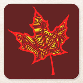 Fier Leaf Rechteckiger Pappuntersetzer