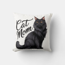 Fier Maine Coon Chat Maman Coussin II