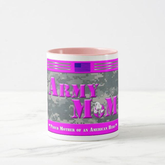Fier maman d'un héros américain Mug cadeau (Centre)