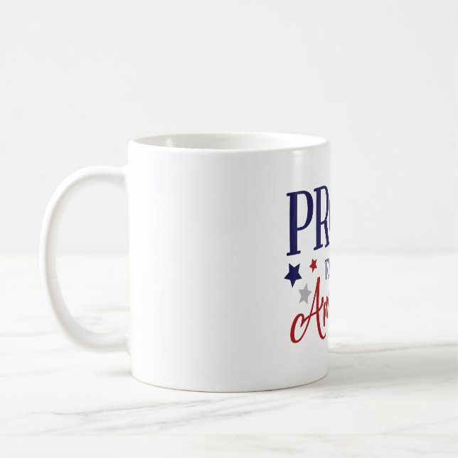 Fier nouveau citoyen américain Mug avec drapeau -  (Gauche)