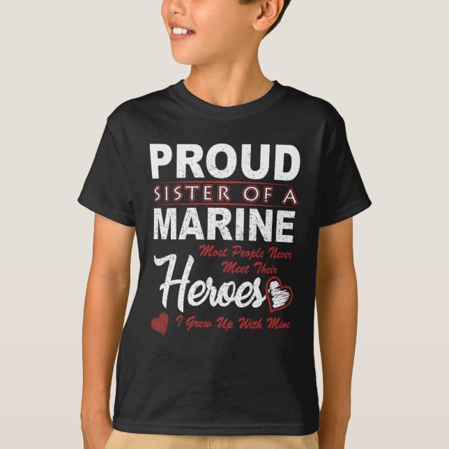 Fier Soeur D'Un T-shirt Des Héros De La Marine De  (Devant)