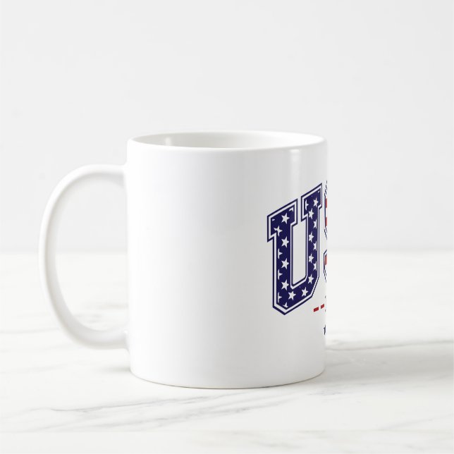 Fier USA 1776 Mug avec Drapeau - Drôle cadeau de n (Gauche)