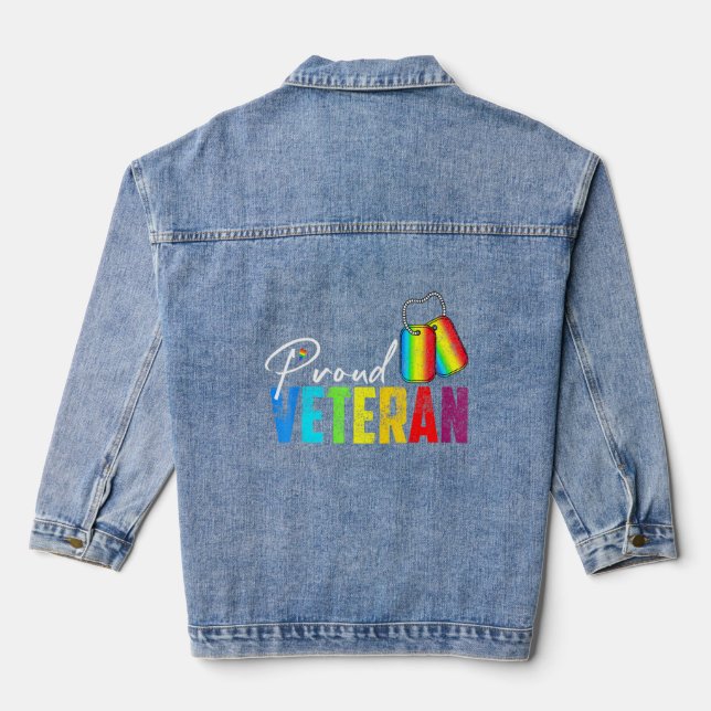 Fier vétéran transfusionnel Militaire LGBTQ Rainbo (Verso)