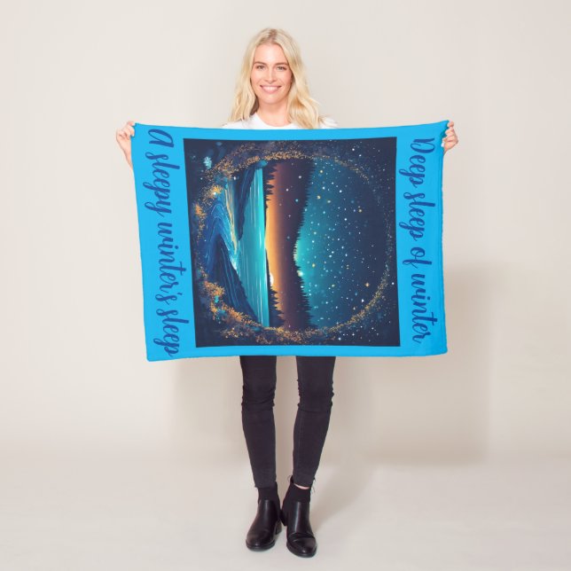 Fierce Abstrakt River mit Magic Stars Sunset - Fleecedecke (Beispiel)