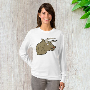 Fierce Angry Bull Head Rustic Wild Animal T-Shirt