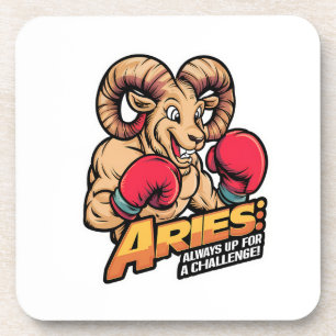 Fierce Aries Ram Boxer "Immer für eine Herausforde Getränkeuntersetzer