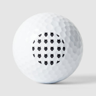  Fierce Black Wolf with Red Eyes Sticker – Dark Go Golfball