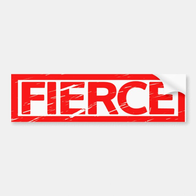 Fierce Briefmarke Autoaufkleber (Vorne)