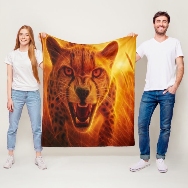 Fierce Cheetah Fleecedecke (Beispiel)