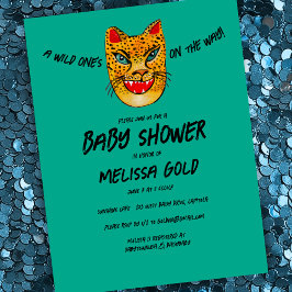 Fierce Cheetah Wild eine Niedliche BABY SHOWER CUS Einladungspostkarte
