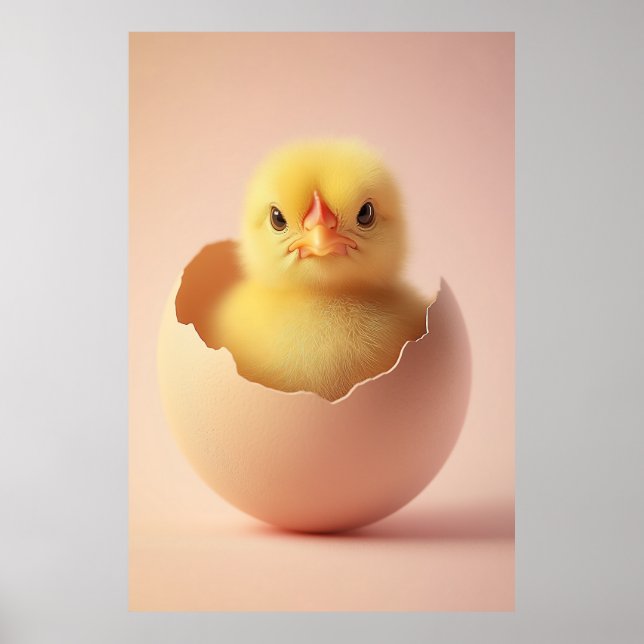 Fierce Chick in Eggshell Poster (Vorne)