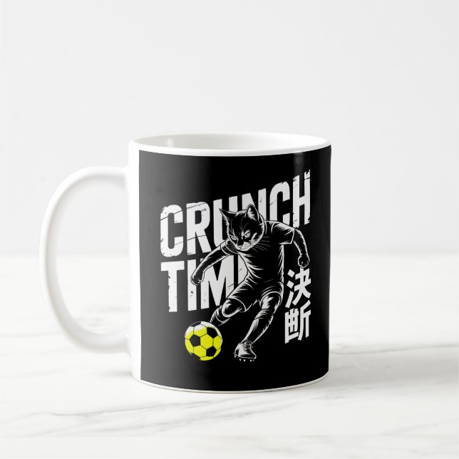 Fierce Crunch Time Cat Soccer Mugs Kaffeetasse (Links)