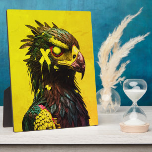 Fierce Cyber Eagle mit Neon Accents Contemporary Fotoplatte