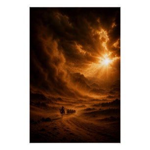 Fierce Desert Sandstorm Poster