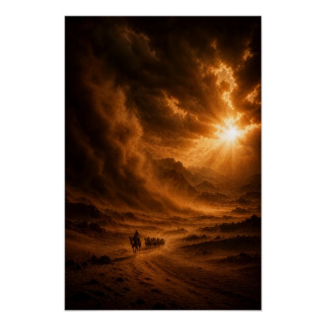 Fierce Desert Sandstorm Poster (Devant)