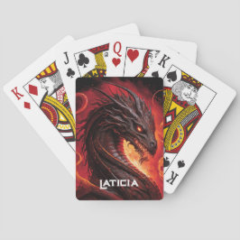 Fierce Dragon und Feuer Spielkarten