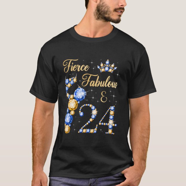 Fierce Fabulous 24 Years 24Th Ballerina Dancer T-Shirt (Vorderseite)