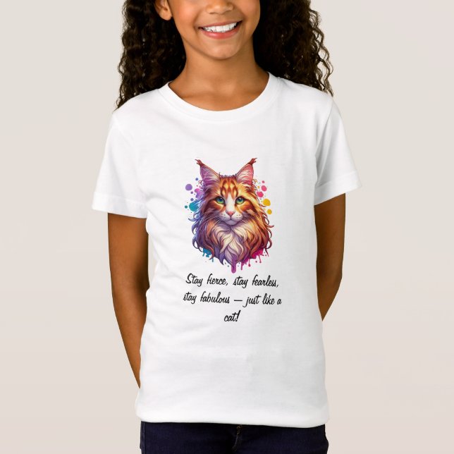 Fierce & Fabulous - Vibranding Cat T - Shirt Desig (Vorderseite)