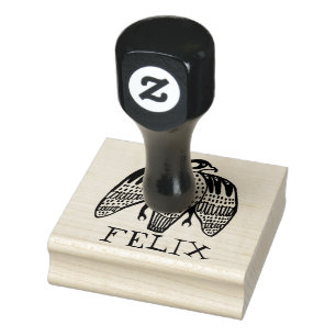 Fierce Falken Vögel Handgezeichnete ZOLL IT Gummistempel